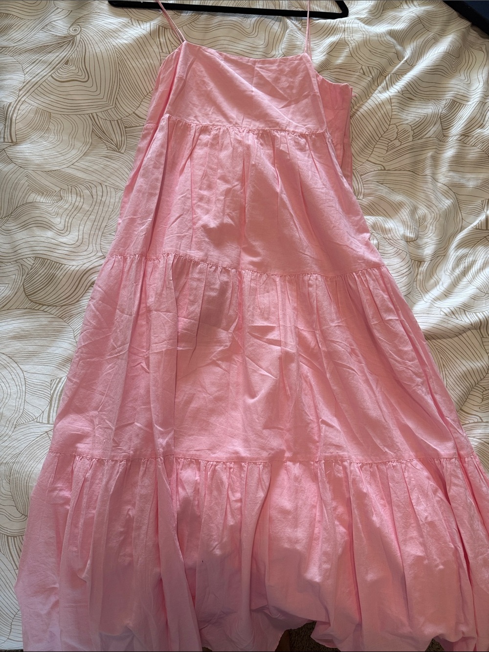 100% cotton Zara Pink Tiered Cotton Sundress M